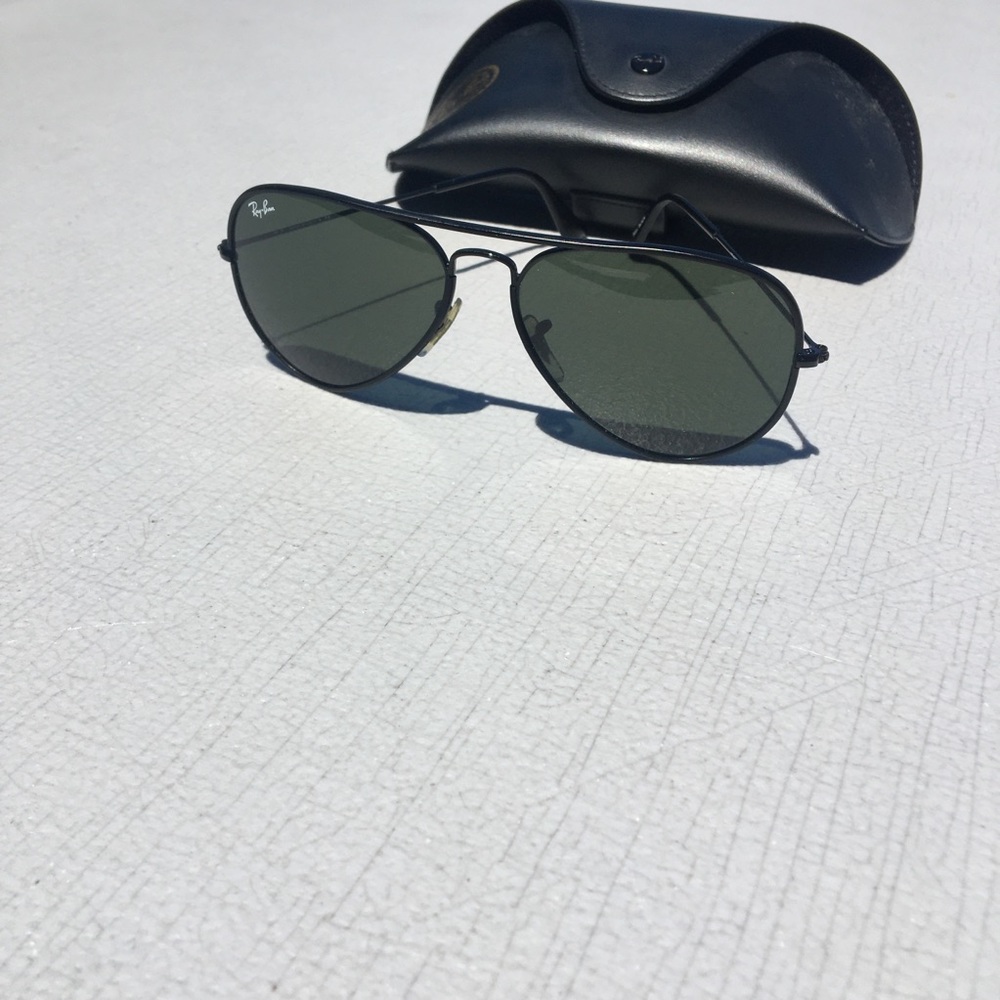 Ray Ban Aviator Sunglasses Full Black 58mm